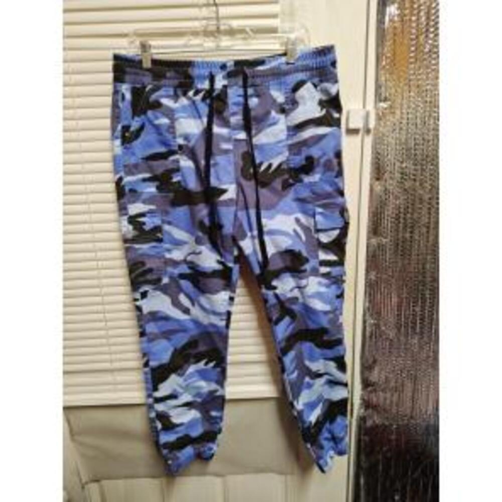 VIP Blue Camo Cargo Jogger Pants